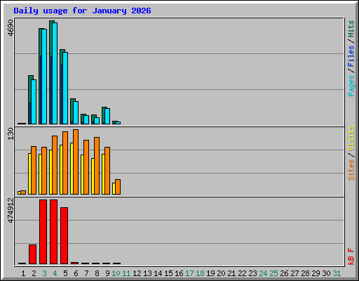 Daily usage for January 2026