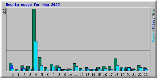 Hourly usage for May 2025