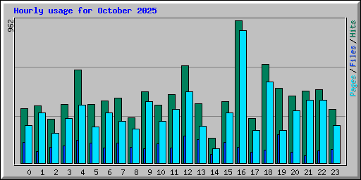 Hourly usage for October 2025