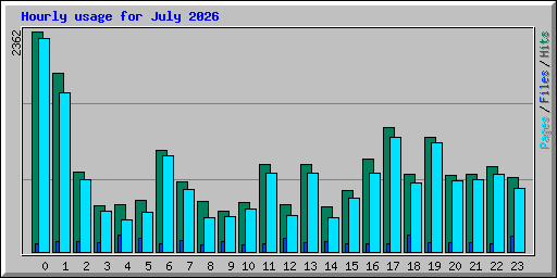 Hourly usage for July 2026