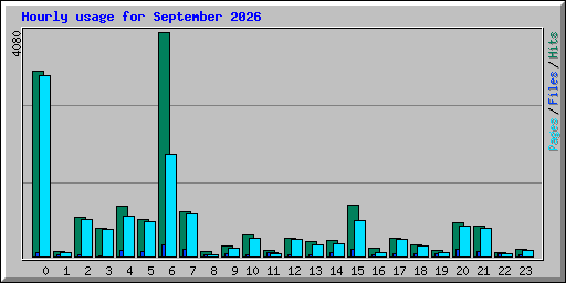 Hourly usage for September 2026