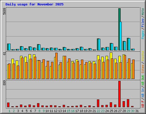 Daily usage for November 2025
