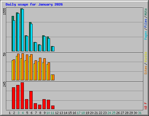 Daily usage for January 2026