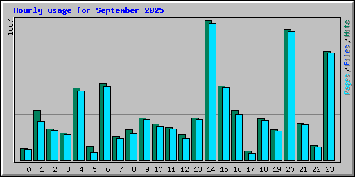 Hourly usage for September 2025