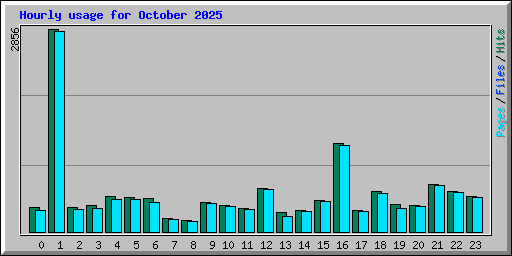 Hourly usage for October 2025