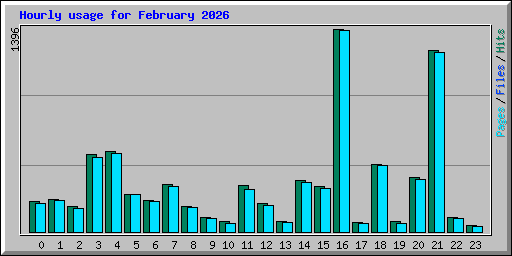 Hourly usage for February 2026