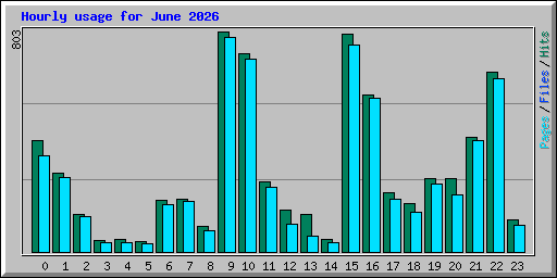 Hourly usage for June 2026